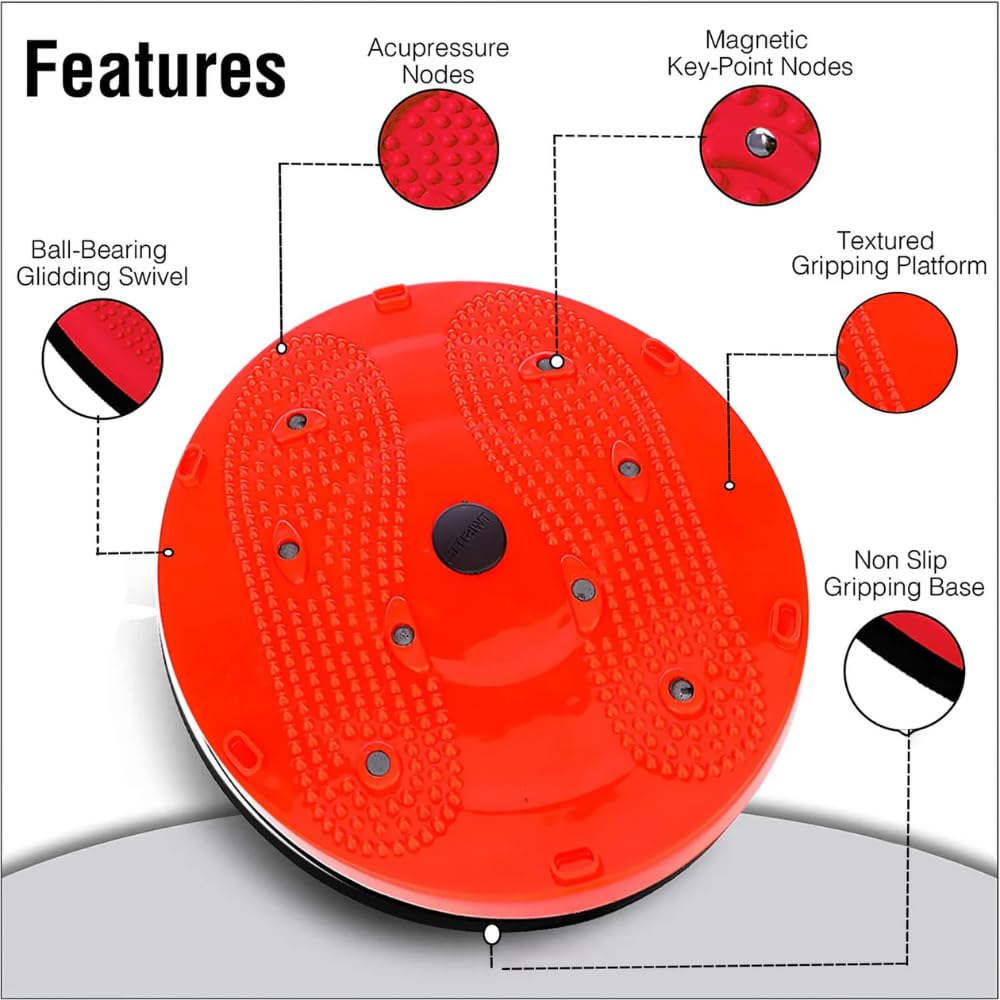 Tummy Twister | Twisting Waist Disc | Waist Trimmer | Fat Burner | Aerobic Exercise Foot Exercise Fitness Twister | Fat Buster | Perfect Home Gym Equipment for Men & Women GenzVybs